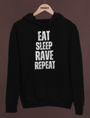 Hoodie à design frontal - Eat - Sleep - Rave - Repeat