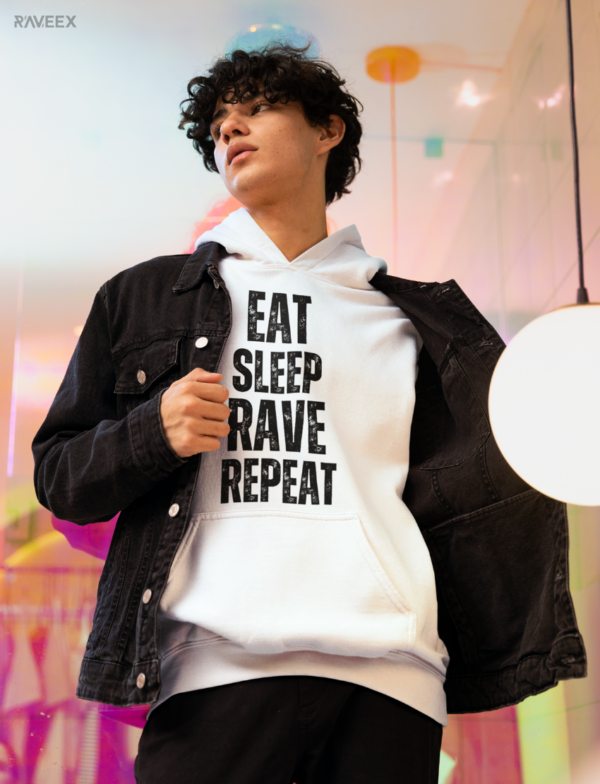 Hoodie à design frontal - Eat - Sleep - Rave - Repeat - Image 2