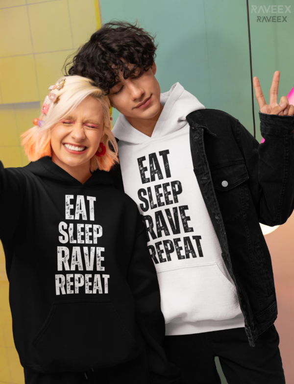 Hoodie à design frontal - Eat - Sleep - Rave - Repeat - Image 3
