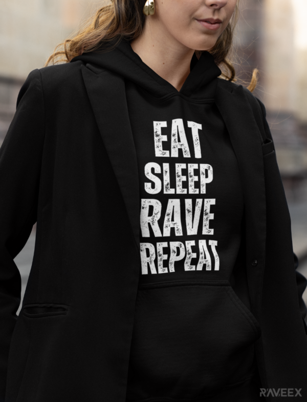 Hoodie à design frontal - Eat - Sleep - Rave - Repeat - Image 5