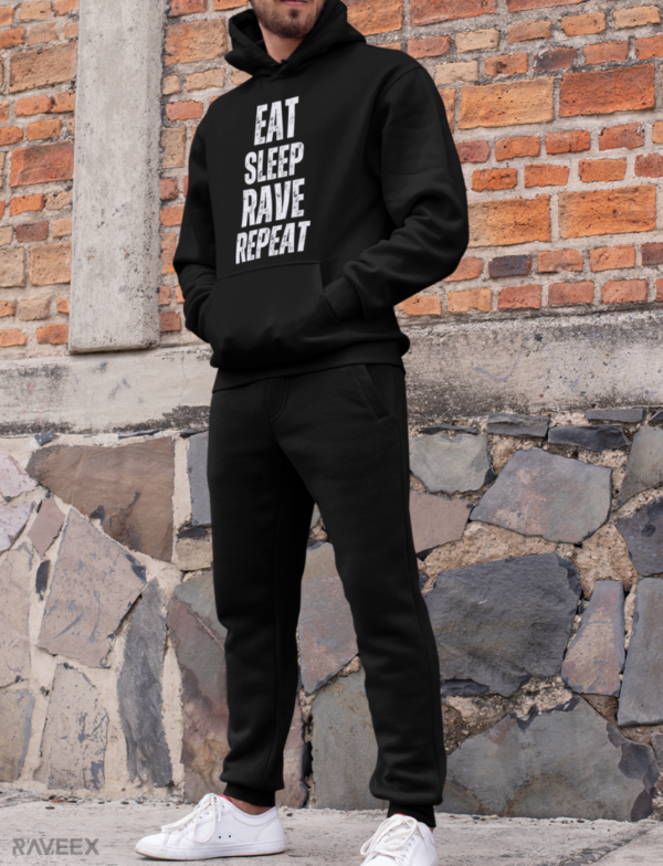 Hoodie à design frontal - Eat - Sleep - Rave - Repeat - Image 6