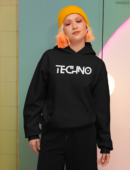 Hoodie à design frontal - TECHNO
