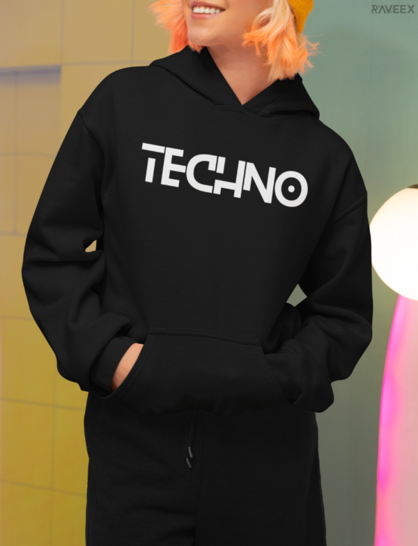 Hoodie à design frontal - TECHNO - Image 3