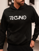 Hoodie à design frontal - TECHNO