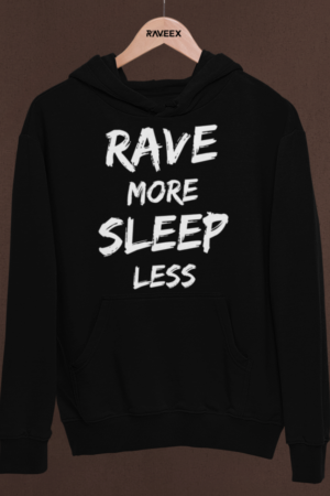 Hoodie à design frontal - Rave More - Sleep Less
