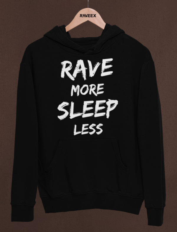 Hoodie à design frontal - Rave More - Sleep Less