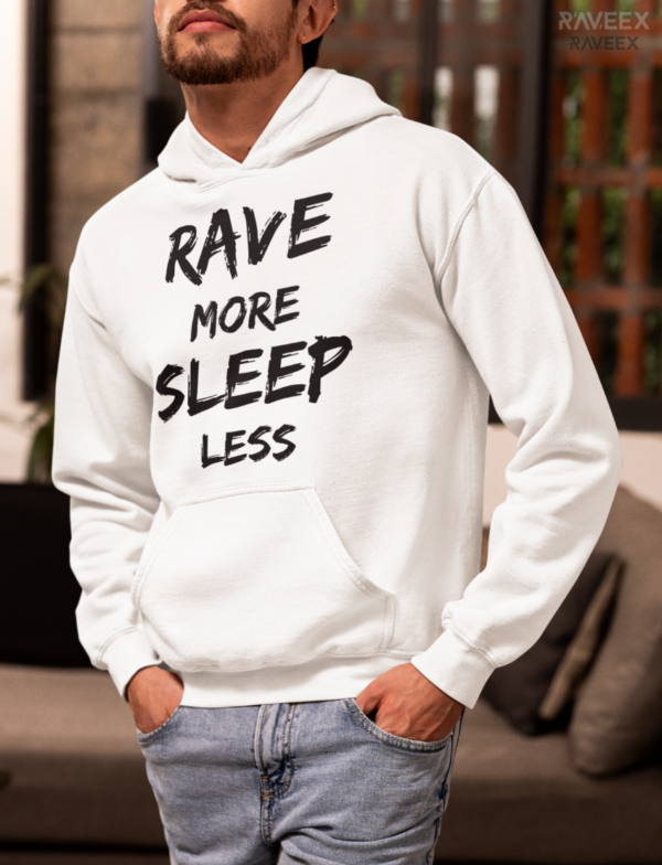Hoodie à design frontal - Rave More - Sleep Less - Image 4