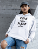 Hoodie à design frontal - Rave More - Sleep Less