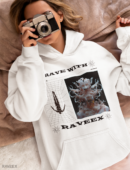 Hoodie à design frontal - Rave with raveex – Loofy – Last Night