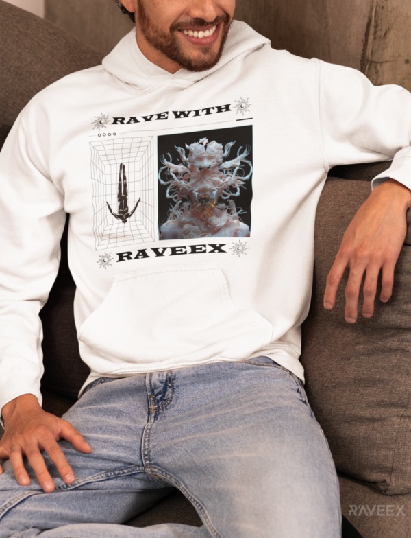 Hoodie à design frontal - Rave with raveex – Loofy – Last Night - Image 5