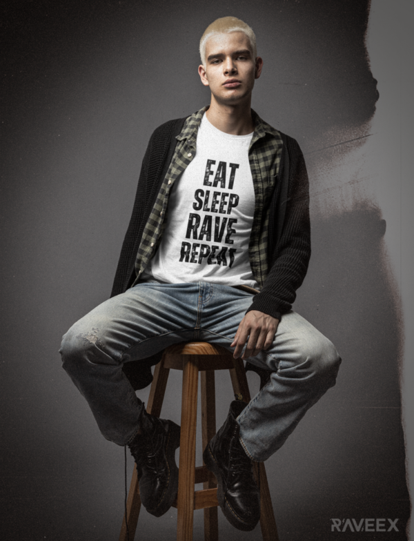 T-shirts à design frontal - Eat - Sleep - Rave - Repeat - Image 2