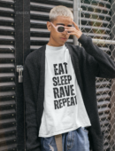 T-shirts à design frontal - Eat - Sleep - Rave - Repeat