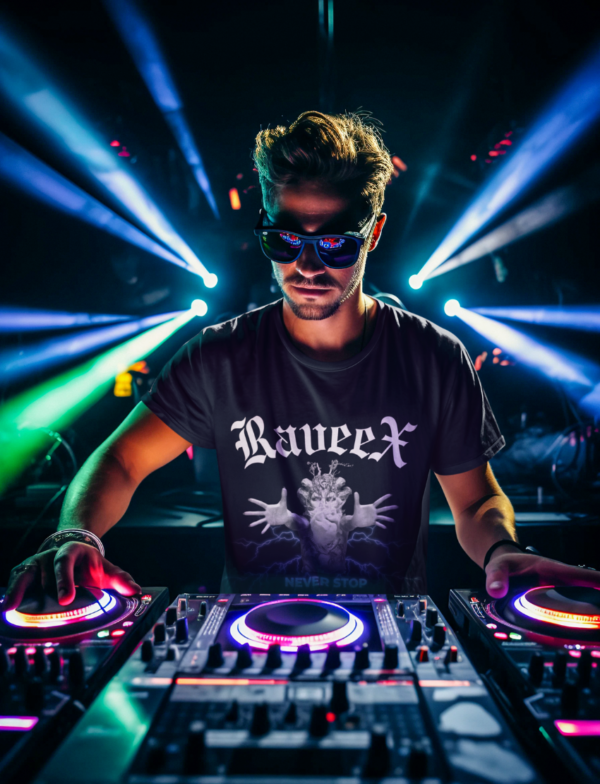 T-shirts à design frontal - Never stop raving - Image 8