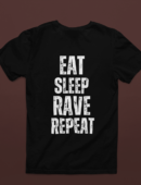T-shirts avec design au dos - Eat - Sleep - Rave - Repeat