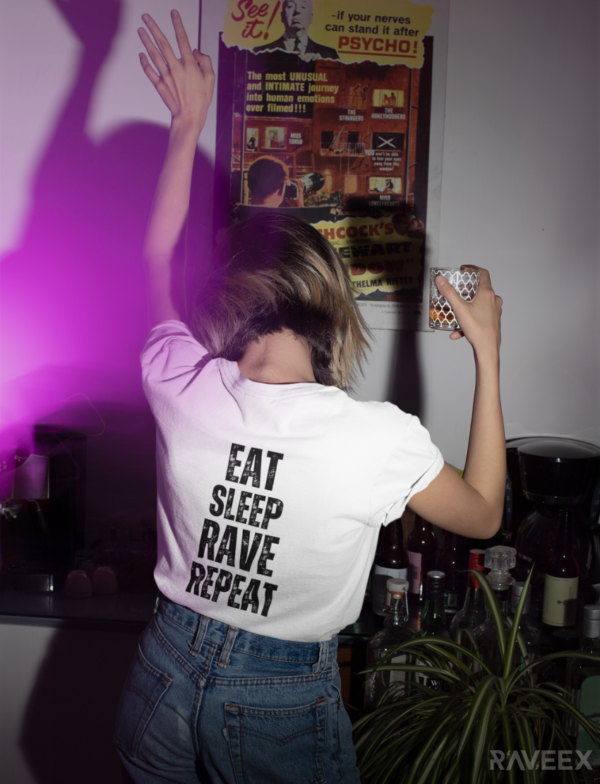 T-shirts avec design au dos - Eat - Sleep - Rave - Repeat - Image 4