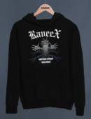 Hoodie à design frontal - Never stop raving