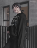 Hoodie à design frontal - Never stop raving