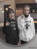 Hoodie à design frontal - Never stop raving