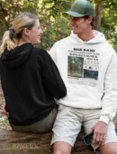 Hoodie à design frontal -She said techno or me sometimes i miss her